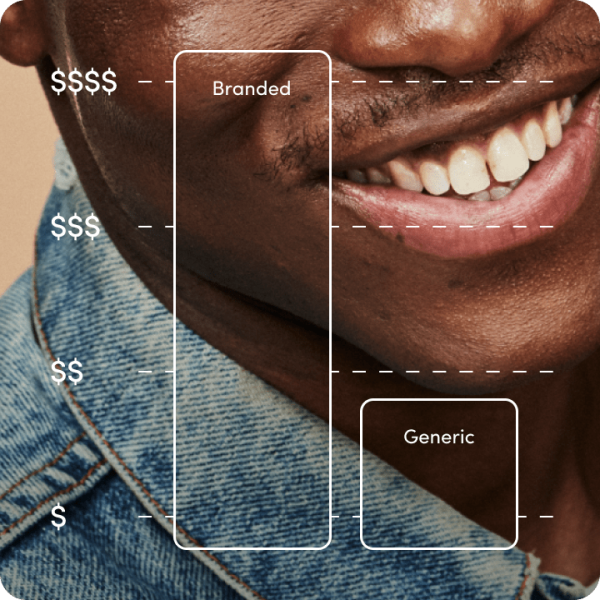 man smiling with bar graph